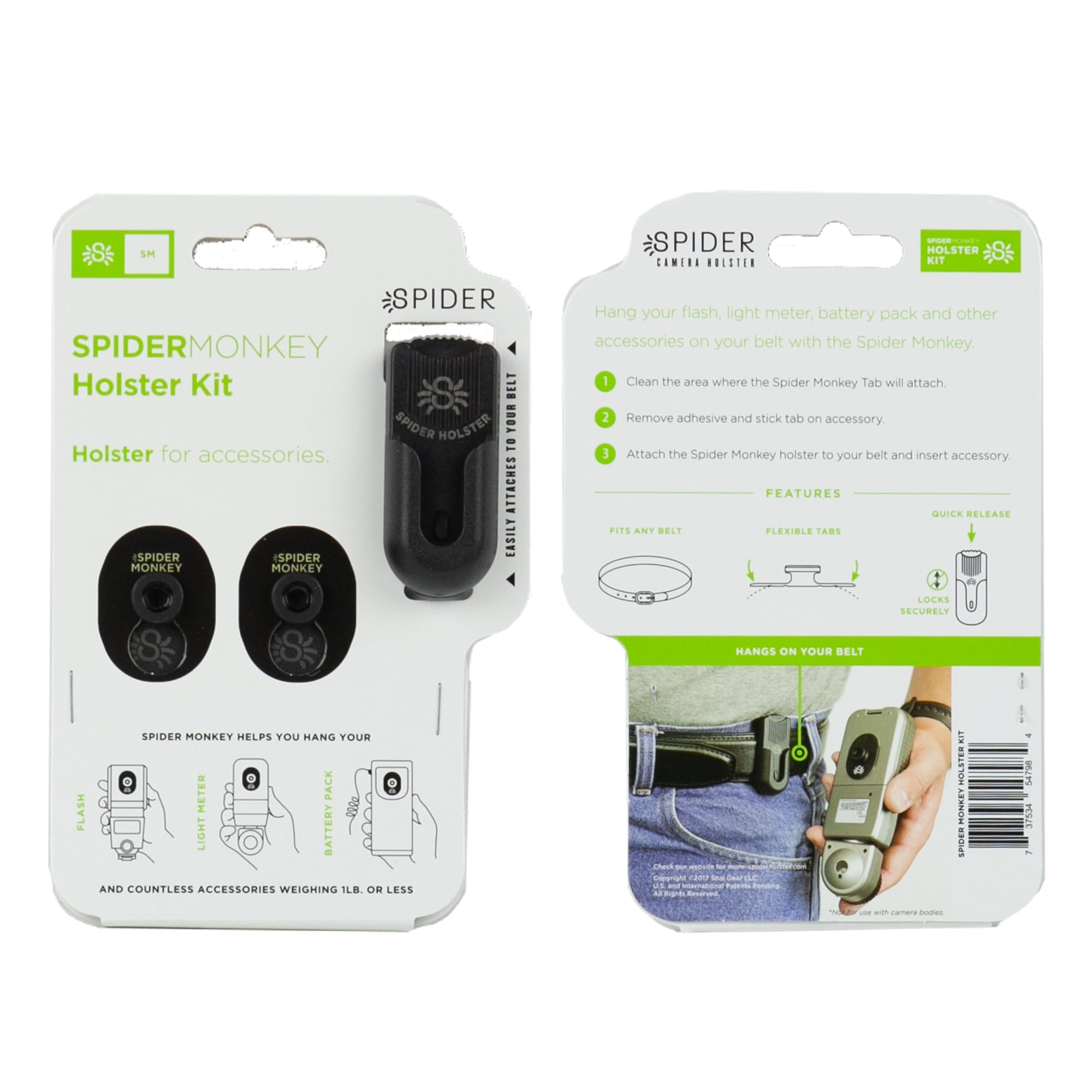 900: SpiderMonkey Accessory Holster Kit for Flash, Light Meter, Battery Pack