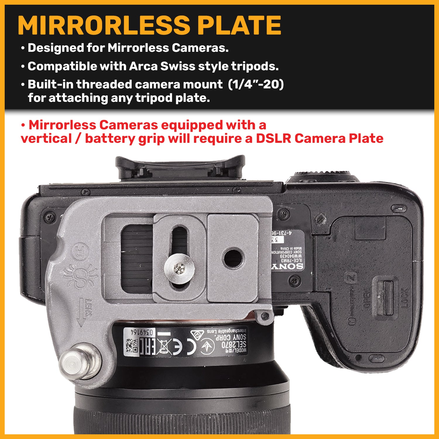 156: SpiderPro Mirrorless Kameraplatte v2